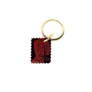 Rot, schwarz und goldener Schlüsselanhänger von DOMESTIQUE bei BRIGADE MONDAINE