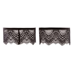 Einzigartige, verstellbare Strumpfbänder aus schwarzer Spitze aus der Nomme Désir Serie von Atelier Amour bei Brigade Mondaine