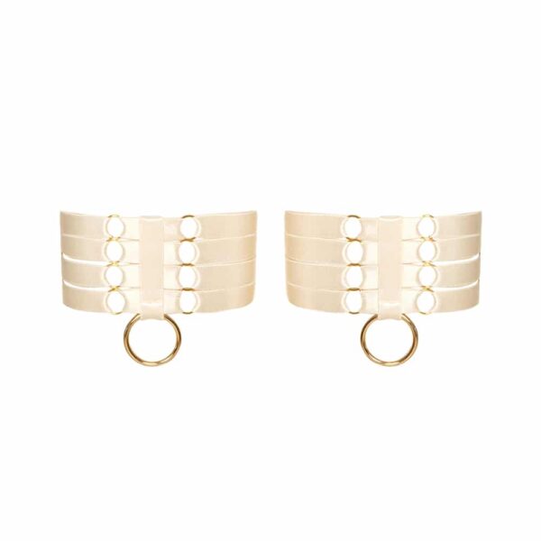 Ligas de bondage elásticas en crema por Bordelle Signature en Brigade Mondaine