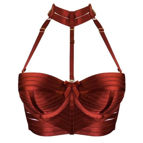 Minerva Bustier in der Farbe Rot von Bordelle Lingerie