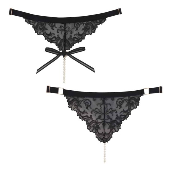 G-String en dentelle et perles de la collection Vienna par BRACLI chez Brigade Mondaine