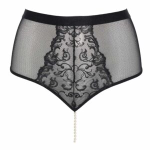 Culotte taille haute en dentelle et résille avec perles de la collection Vienna signé BRACLI chez Brigade Mondaine