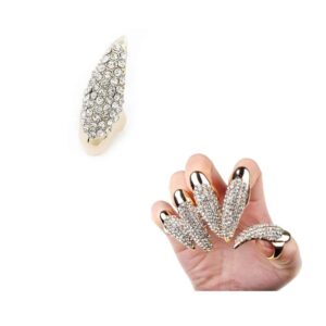 Brigade Mondaine nail ring claw crystals inlaid
