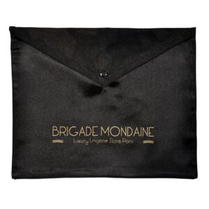 Pochette cadeau en soie noire Brigade Mondaine