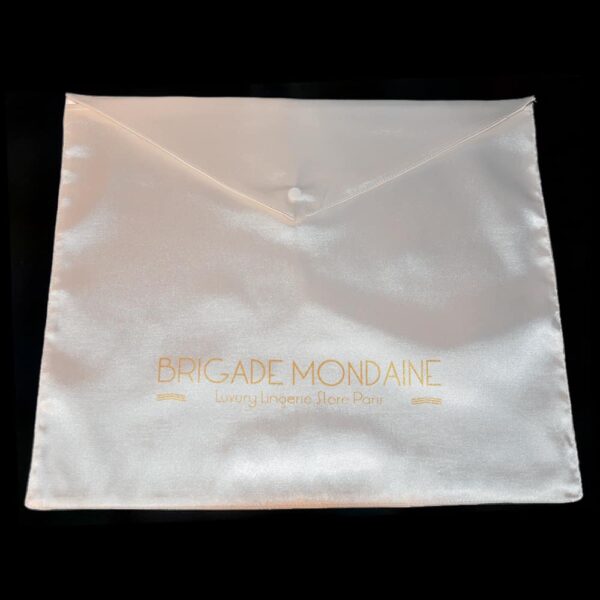 Pochette cadeau en soie blanche Brigade Mondaine