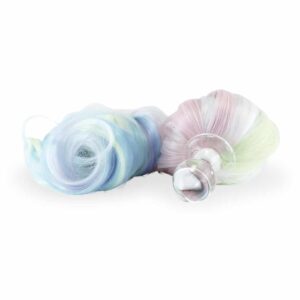 Plug Pony tail Multicolor with detachable magnetic base, pastel colors by Crystal Delights at Brigade Mondaine