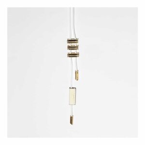 Adjustable White Cord Harness with Gold DOMESTIC details at Brigade Mondaine
