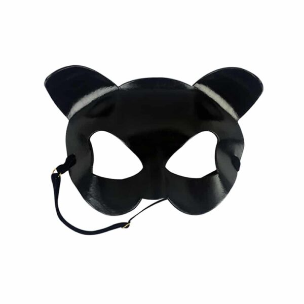 Masque érotique noir en forme de chat par E.L.F Zhou London chez Brigade Mondaine