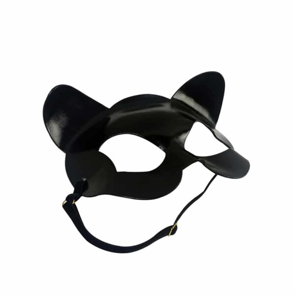 Masque érotique noir en forme de chat par E.L.F Zhou London chez Brigade Mondaine