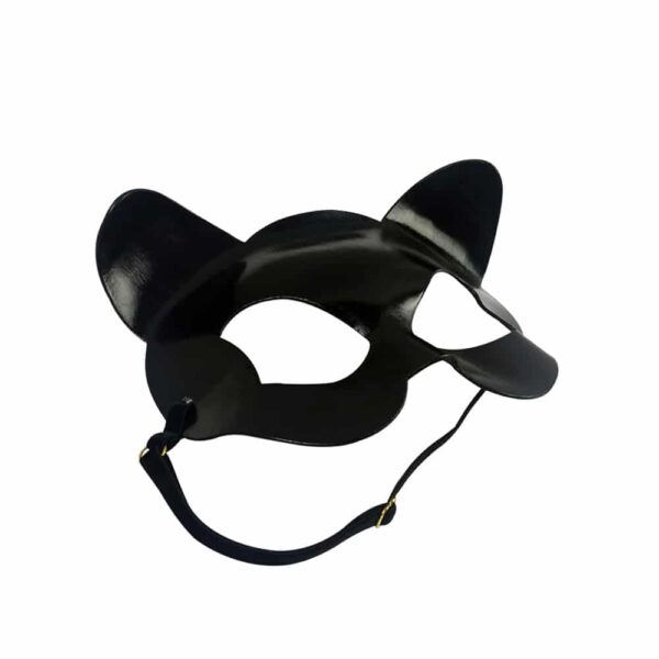 Schwarze erotische Maske in Form einer Katze von E.L.F Zhou London bei Brigade Mondaine