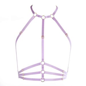 Büstenhalter aus elastischem lavendelviolettem Choker und Neckholder FLASH YOU AND ME bei Brigade Mondaine