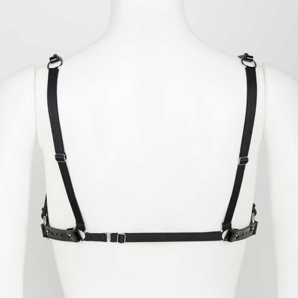 Black patent leather cage harness Original Sin by FRAULEIN KINK at Brigade Mondaine