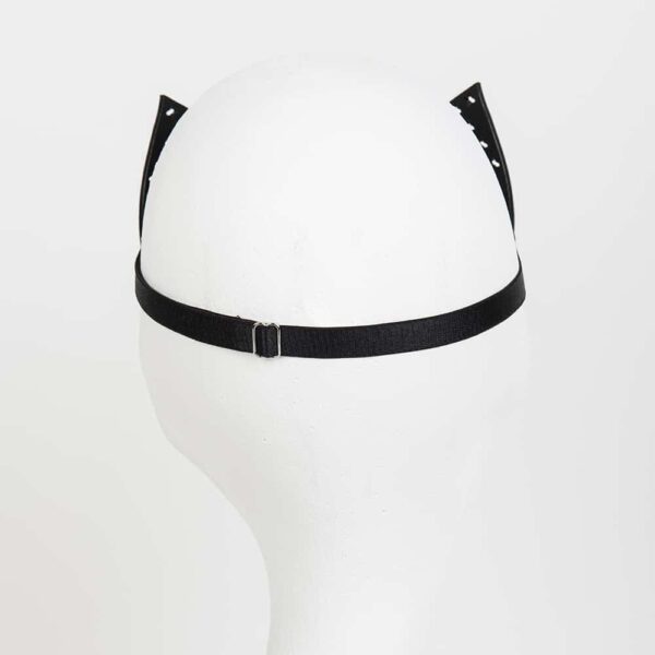 Black patent leather cat mask perforated cross Original Sin Nero by FRAULEIN KINK at Brigade Mondaine