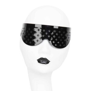 Black Patent Leather Glasses Cross Perforated Original Sin Nero by FRAULEIN KINK at Brigade Mondaine