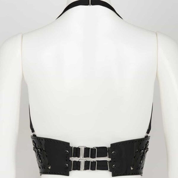 Black patent leather underbust harness Original Sin Nero by FRAULEIN KINK at Brigade Mondaine