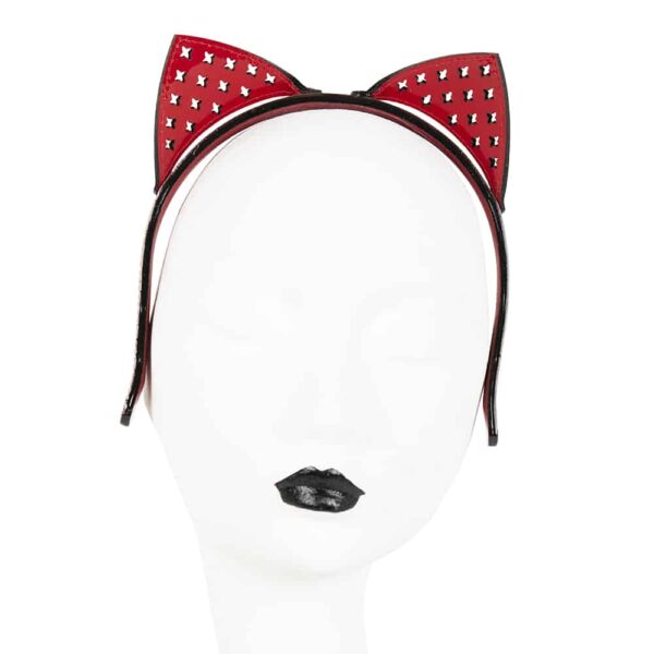 Red cat headband from the Original Rosso collection signed Fraulein Kink