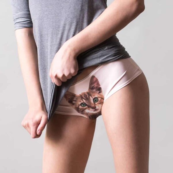 Panties Give it to me tiger kitten with green eyes by Lickstarter at Brigade Mondaine