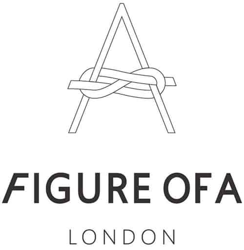 FIGURE OF A brand logo with the emblematic knotted A and the writing Figure of A London