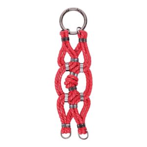 Bracelet en corde nouée Shibari bondage rouge Figure of A chez Brigade Mondaine