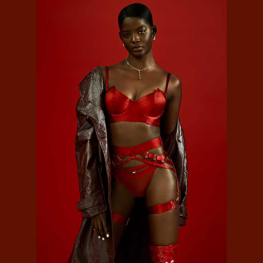 G-string ART DECO red by Bordelle lingerie