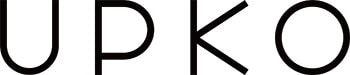 UPKO brand logo in black capitals