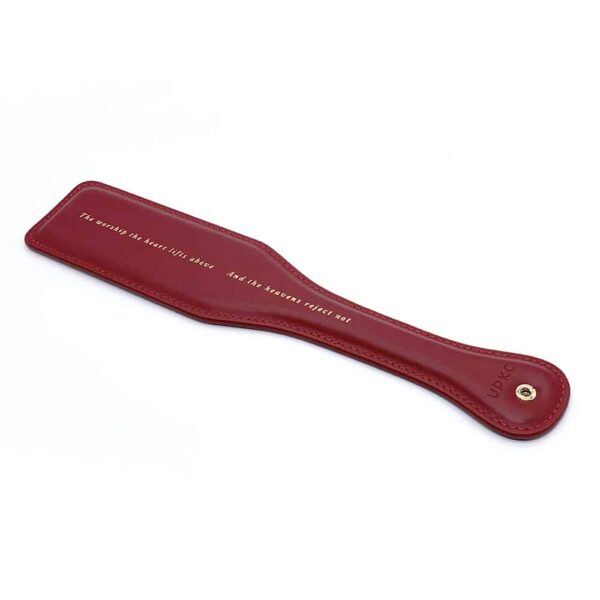 Leather paddle red burgundy UPKO for spanking