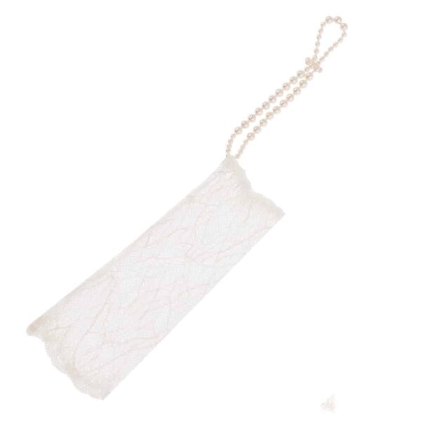 Manchette avec perles en dentelle ivoire collection SYDNEY BRACLI chez Brigade Mondaine