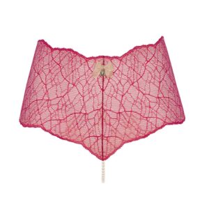 High waist briefs with stimulating red lace beads SYDNEY collection with small bow on the front BRACLI at Brigade Mondaine