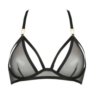 BH schwarz Vorderansicht ungetragen auf weißem Hintergrund aus der Kollektion Insoutenable Légèreté von d'Atelier Amour bei Brigade Mondaine