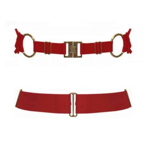 BELT Bondage Rubin aus satiniertem, 24 Karat vergoldetem Gummiband, verstellbar, von der Marke BODELLE Kollektion Signature bei BRIGADE MONDAINE