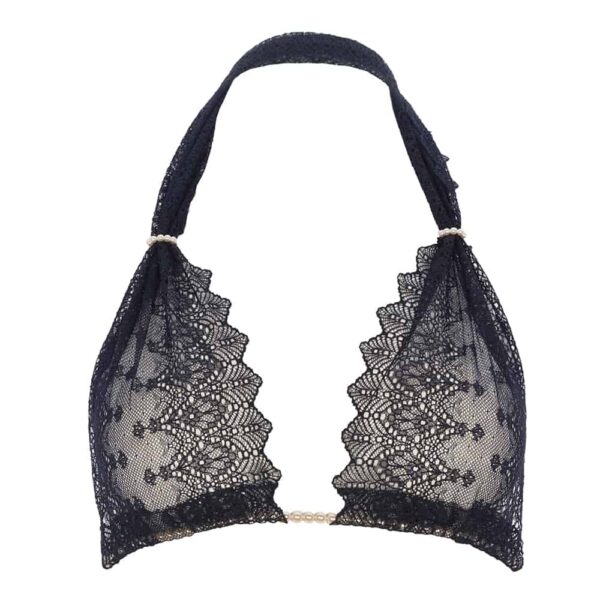 Soutien-gorge BRA en dentelle et en véritables perles de Majorque de la marque BRACLI collection GENEVA chez BRIGADE MONDAINE