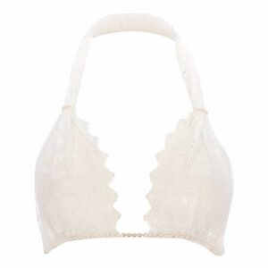Bra BRA made of ivory lace and real Majorcan pearls from the BRACLI brand GENEVA collection at BRIGADE MONDAINE