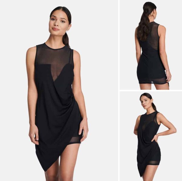 Short dress JOSY semi-transparent at the bust, back and thighs, by OW INTIMATES at BRIGADE MONDAINE