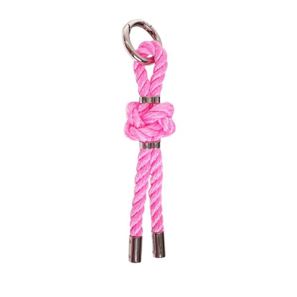 Bdsm key ring in pink strings