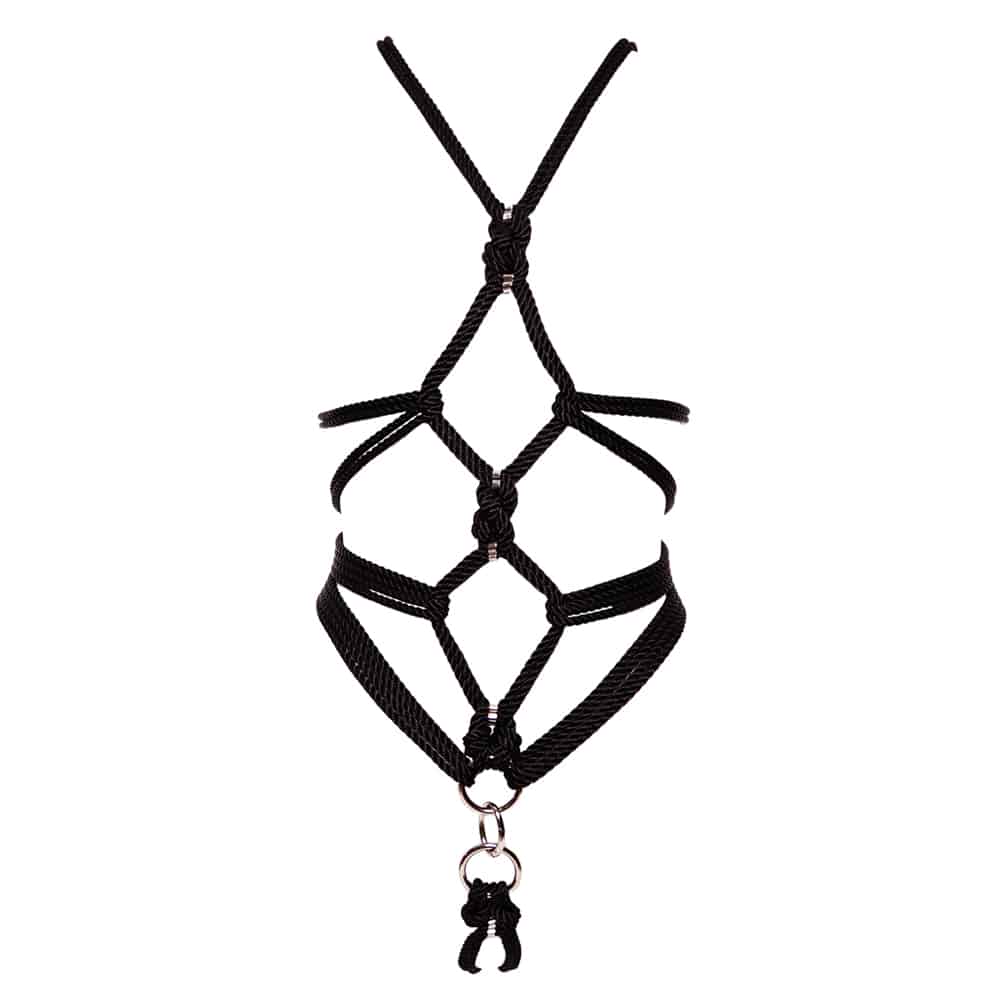 FIGURE OF A Black Self-Tie Body Harness photo