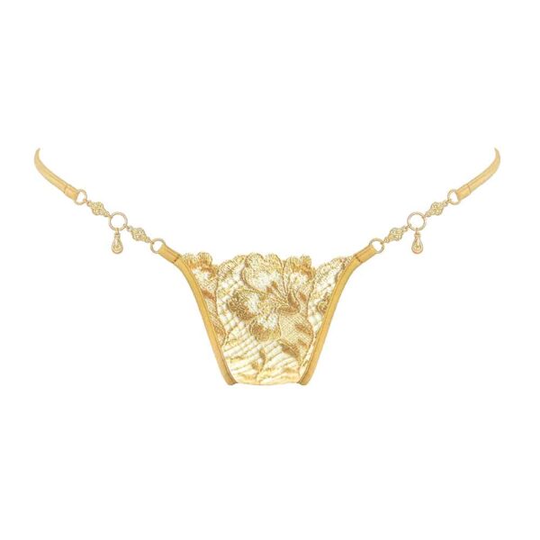 MIni G-string Gold Fever, chapado en oro con acabados dorados, muy mellado