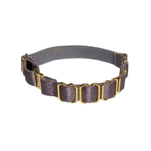 Bracelet Elastique Lilas Tundra de la marque BORDELLE. Ce bracelet en tissu fin est ornementé de 4 boucles dorées. A l’arrière il est réglable grâce à une boucle de réglage. Sur les côtés des mousquetons réunissent les tissus de l’avant et de l’arrière.