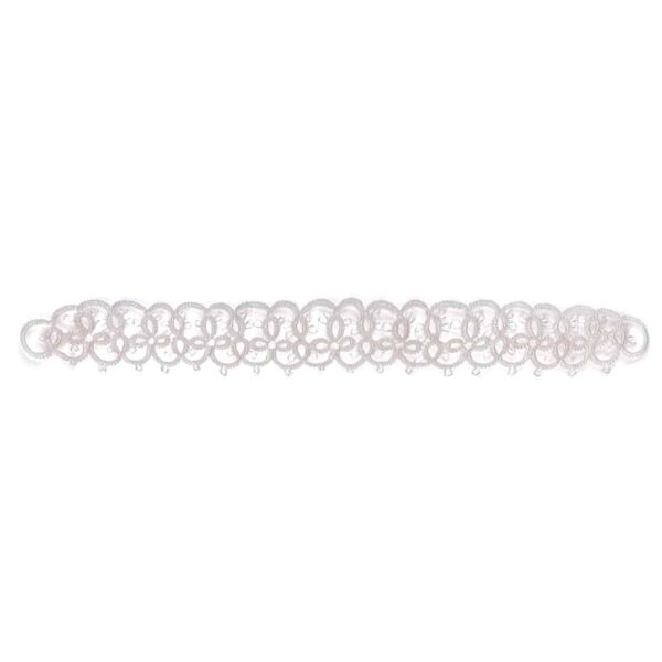 Choker Princesa Silk and 14k white gold from BoundUp. The choker is made of silk and appears to have lace patterns.