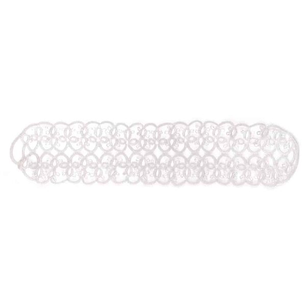 Choker Queen Silk and 14k white gold from BoundUp. The choker is made of silk and appears to have lace patterns.