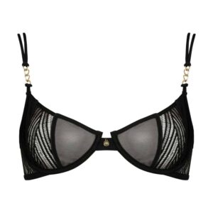 Soutien noir Onde Sensuelle de la marque Atelier Amour disponible chez Brigade Mondaine.