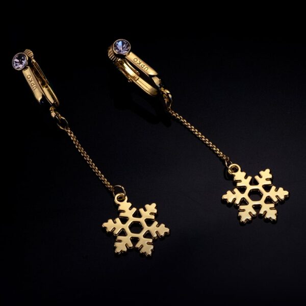 Intimate jewelry snowflakes without piercing gold brand Upko available at Brigade Mondaine.