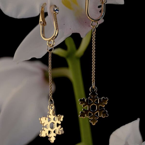 Intimate jewelry snowflakes without piercing gold brand Upko available at Brigade Mondaine.