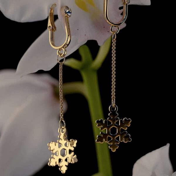 Intimate jewelry snowflakes without piercing gold brand Upko available at Brigade Mondaine.