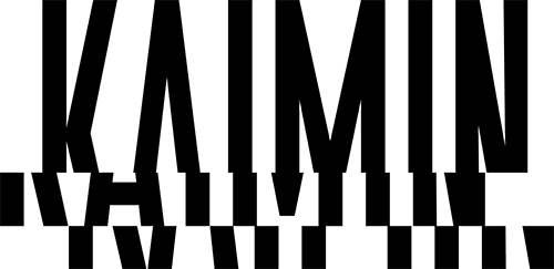 Логотип бренда KAIMIN с офсетной типографикой