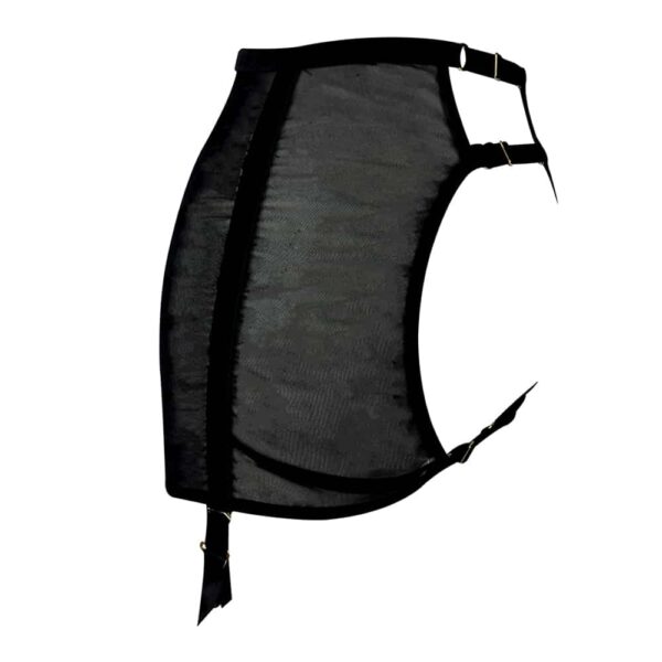 Jupe ouverte spéciale fessée de la marque ELF ZHOU de couleur noir . La jupe fessée est l'élément parfait de votre garde robe pour mettre en valeur votre fessier sensuellement.