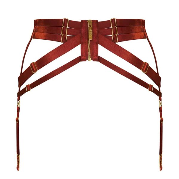 Rückenstrapsgürtel von bordelle signature in gebranntem Rot mit 24-Karat-Finish