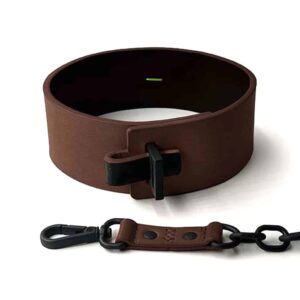 Big choker of the brand SPNKD chocolate color with black matte finish