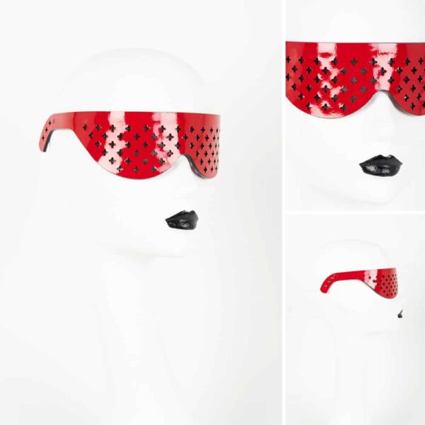 The Rosso Confessional Mask is entirely handmade in the brand's Berlin workshop from patent leather, this Rosso Confessional Mask will be a surprise to your partner. The laser cuts on the eyes add a touch of glamour to the ensemble. Whether in the boudoir or in the city, accessorize any outfit! We'll forgive you anything in the confessional...