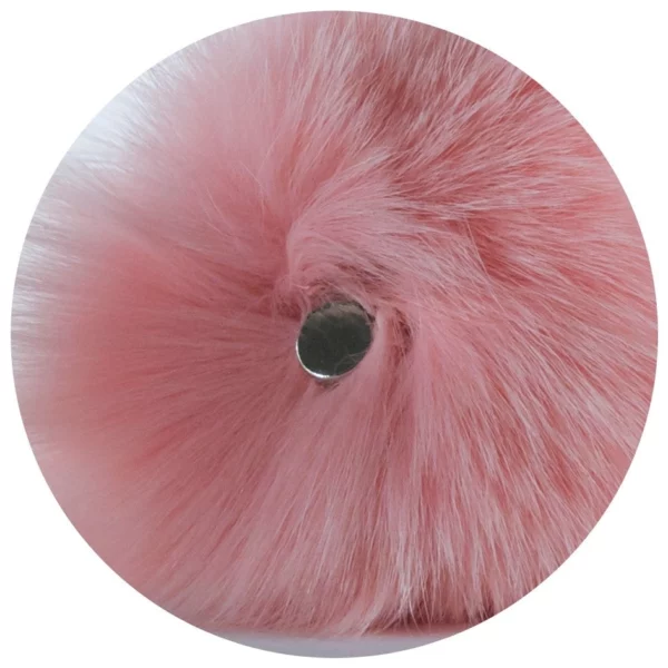 photograph of pink rabbit tail