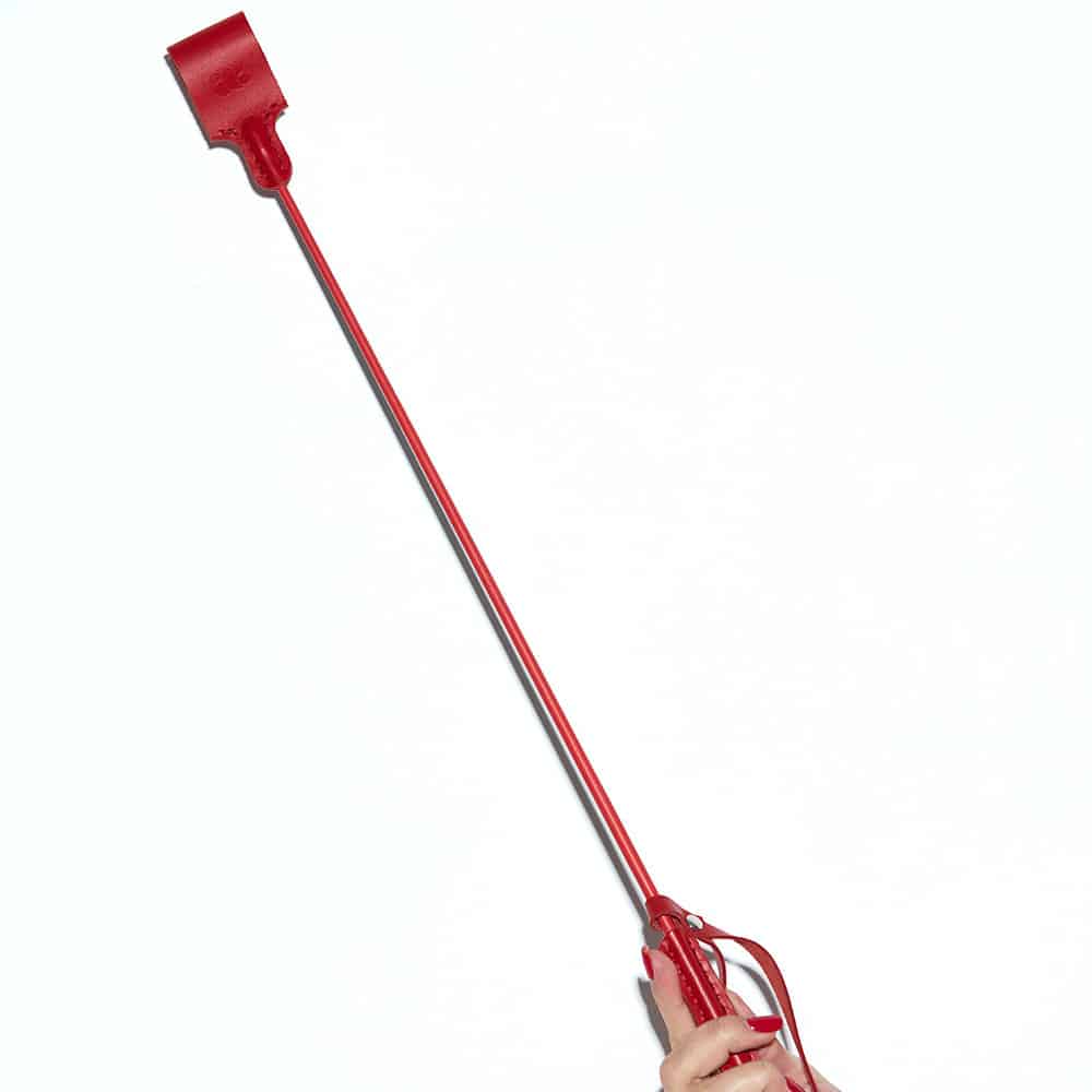 Red leather BDSM whip